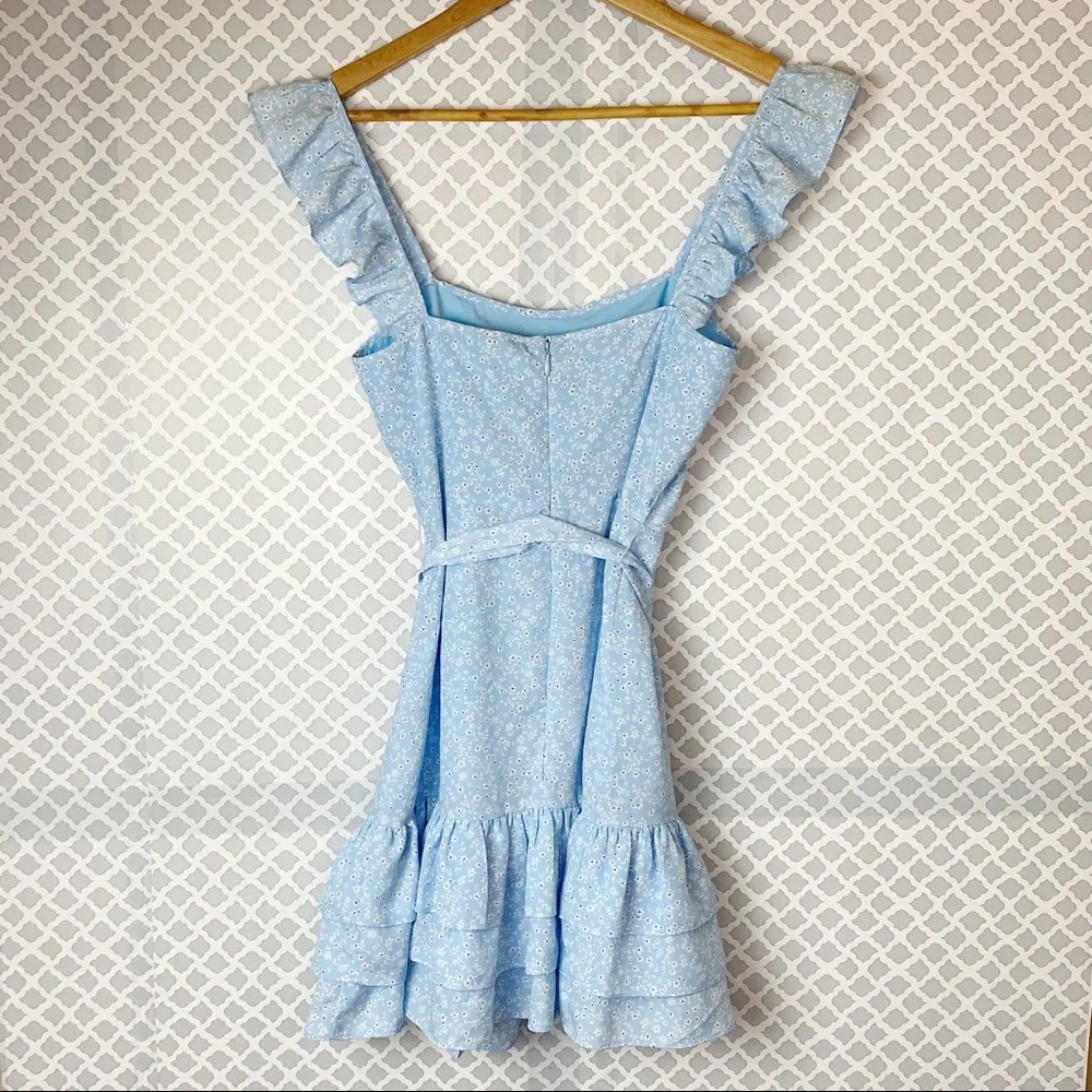 NWT Likely Floral Charlotte Ruffle Trim Mini Dress - Picture 11 of 11